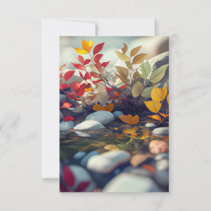 Tarjeta De Agradecimiento Deja guijarros tranquilos y tranquilos ríos tranqu