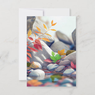 Tarjeta De Agradecimiento Deja guijarros tranquilos y tranquilos ríos tranqu
