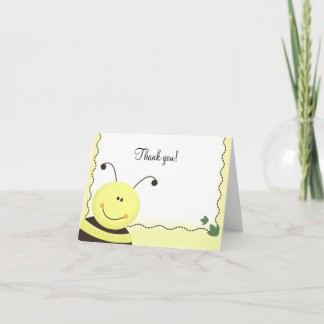 Tarjeta De Agradecimiento Dejado lo la abeja manosea la abeja doblada le