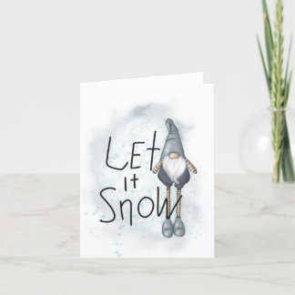 Tarjeta De Agradecimiento Dejemos que nieve invierno genoma