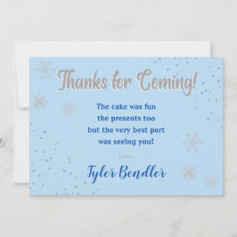 Tarjeta de agradecimiento del 1er cumpleaños de On