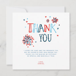 Tarjeta de agradecimiento del 4 de julio Little Fi