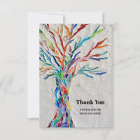 Tarjeta de agradecimiento del Árbol de la Vida