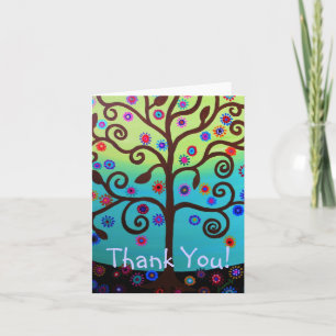 Tarjeta de agradecimiento del árbol de la vida