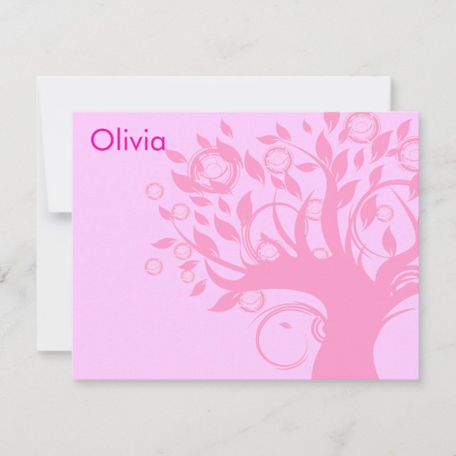 Tarjeta de agradecimiento del árbol de la vida del (Anverso)