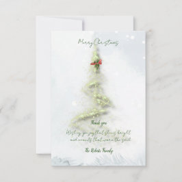 Tarjeta de agradecimiento del árbol de Navidad bri