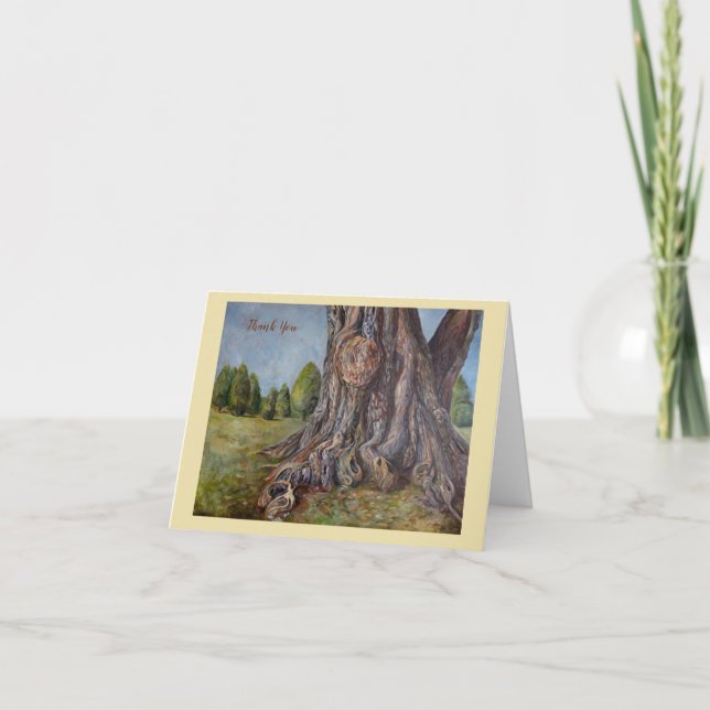 Tarjeta de agradecimiento del árbol de testigos (Anverso)