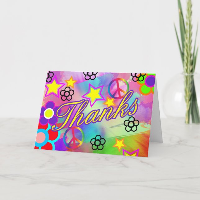 Tarjeta de agradecimiento del arcoiris del tinte d (Anverso)