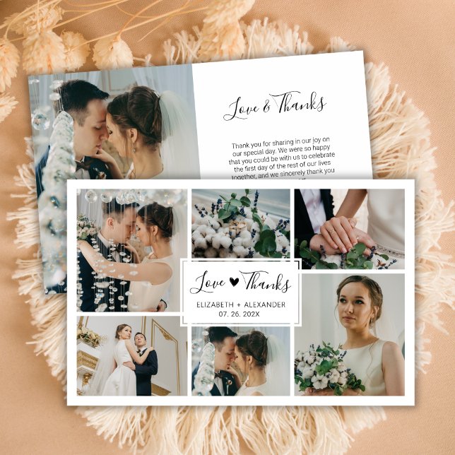 Tarjeta de agradecimiento del Boda de Collage de f (Subido por el creador)