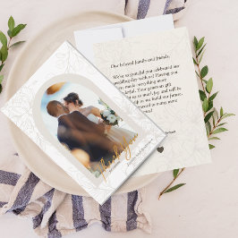 Tarjeta de agradecimiento del Boda de Collage de f