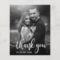 Tarjeta de agradecimiento del Boda de fotografía b