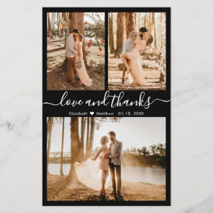 Tarjeta de agradecimiento del Boda de fotografía b