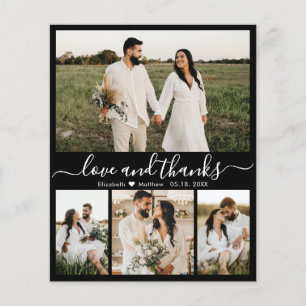Tarjeta de agradecimiento del Boda de fotografía b