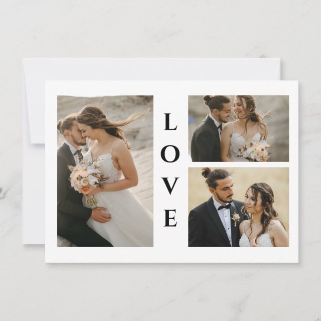 Tarjeta de agradecimiento del Boda de fotos (Anverso)