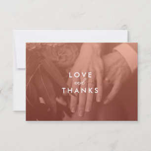 Tarjeta de agradecimiento del Boda de fotos de sup