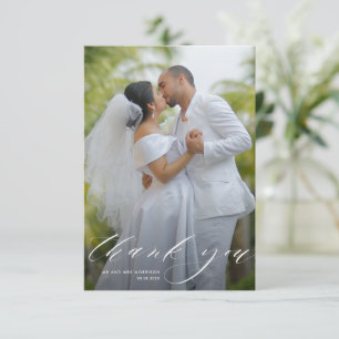 tarjeta de agradecimiento del boda de fotos person