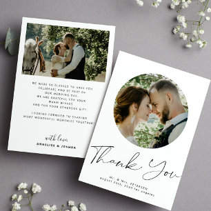 Tarjeta de agradecimiento del boda digital digital