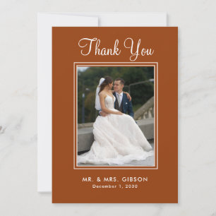 Tarjeta de agradecimiento del Boda fotográfico Boh