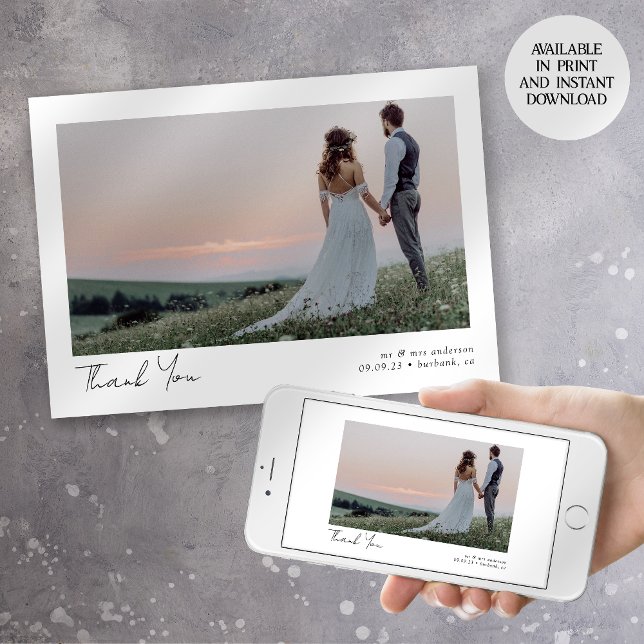 Tarjeta de agradecimiento del Boda fotográfico min (Subido por el creador)