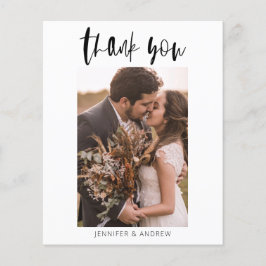 Tarjeta de agradecimiento del Boda Minimalista de