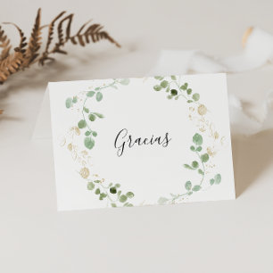 Tarjeta de agradecimiento del Boda plegado del euc