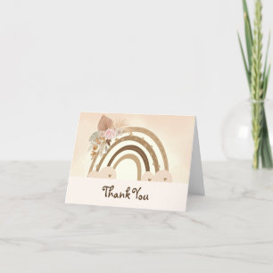 Tarjeta de agradecimiento del Boho Arcoiris de Wat