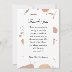 Tarjeta de agradecimiento del Boho Tropical Baby S