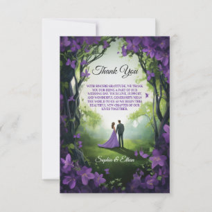 Tarjeta de agradecimiento del caprichoso jardín en