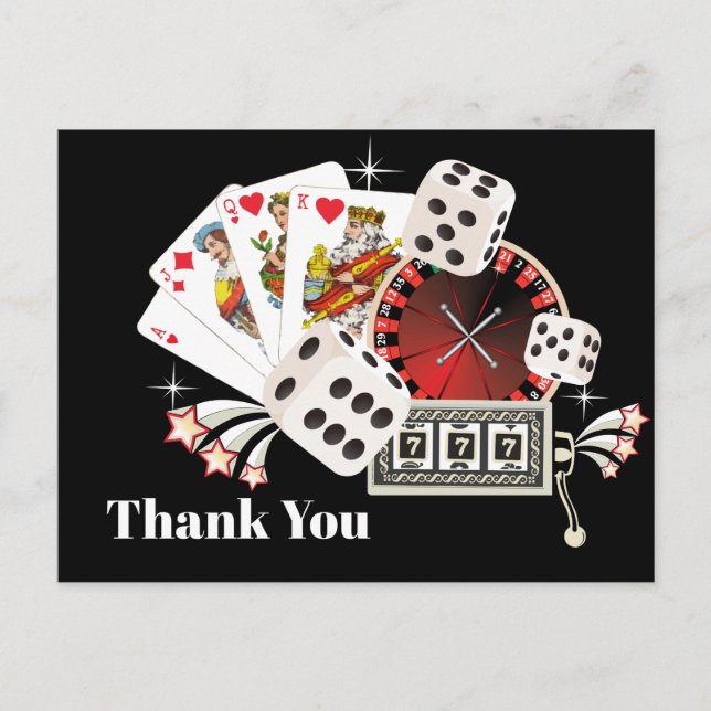 tarjeta de agradecimiento del casino (Anverso)