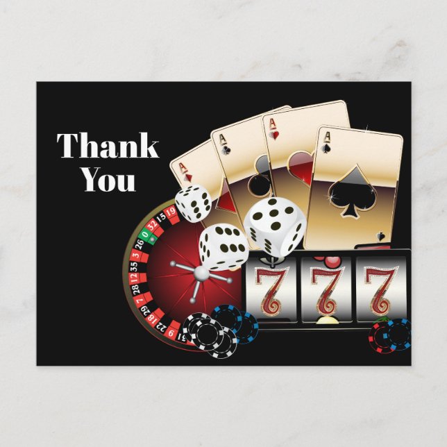 tarjeta de agradecimiento del casino (Anverso)