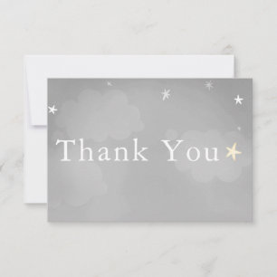 Tarjeta de agradecimiento del cielo estrellado gri