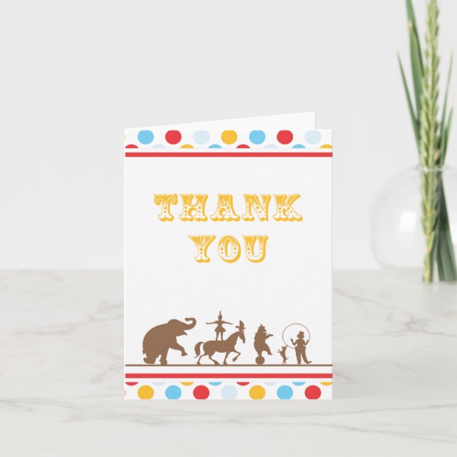 Tarjeta de agradecimiento del circo Big Top (Anverso)