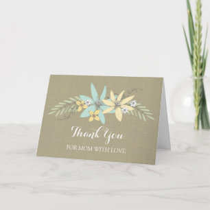 Tarjeta de agradecimiento del día de la boda de ma
