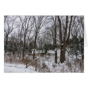 Tarjeta de agradecimiento del Día de la Nieve en W