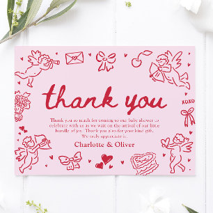 Tarjeta de agradecimiento del Día de San Valentín
