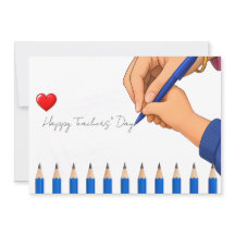 Tarjeta de agradecimiento del día del maestro