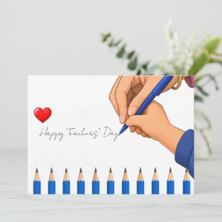 Tarjeta de agradecimiento del día del maestro