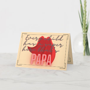 Tarjeta de agradecimiento del día del padre