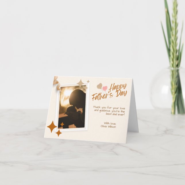 Tarjeta de agradecimiento del día del padre (Anverso)