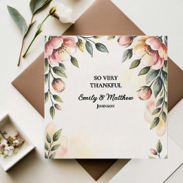 Tarjeta de agradecimiento del Diseñador Floral de 