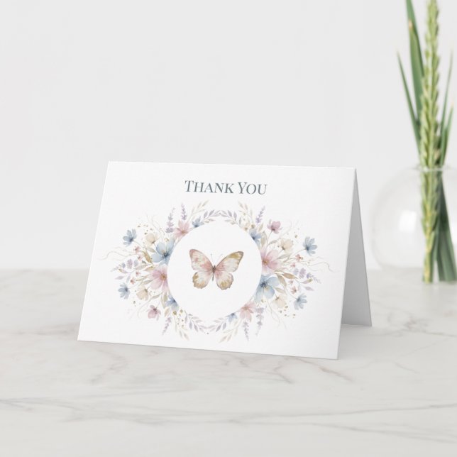 Tarjeta de agradecimiento del elegante memorial de (Anverso)