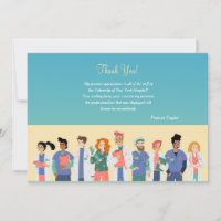 Tarjeta de agradecimiento del equipo del hospital