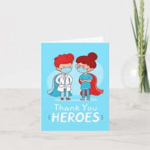 Tarjeta de agradecimiento del equipo médico