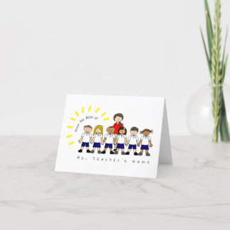 Tarjeta De Agradecimiento Del escritorio del espacio en blanco personalizado