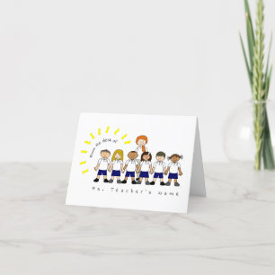 Tarjeta De Agradecimiento Del escritorio del espacio en blanco personalizado