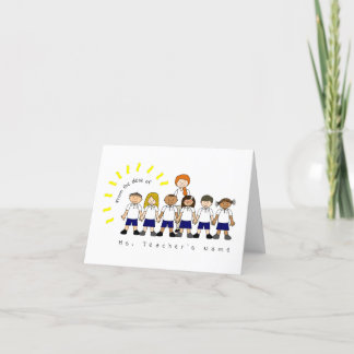 Tarjeta De Agradecimiento Del escritorio del espacio en blanco personalizado