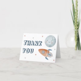 Tarjeta de agradecimiento del espacio exterior fue