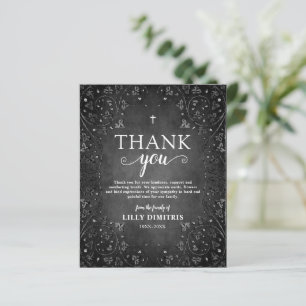 Tarjeta de agradecimiento del funeral conmemorativ