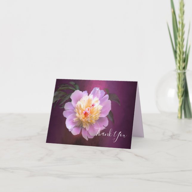 Tarjeta de agradecimiento del funeral de Peony (Anverso)