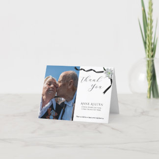 Tarjeta de agradecimiento del funeral plegado